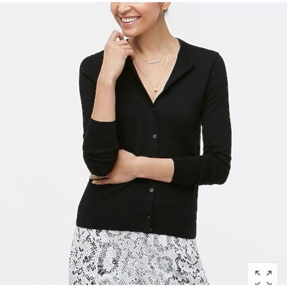 J. Crew Sweaters J Crewthe Caryn Cardigan Black L Poshmark